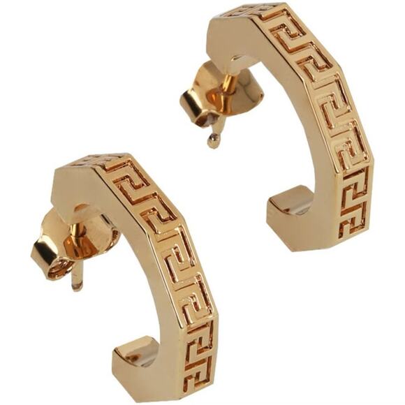 Versace Gold-Tone Hoop Earrings - Picture 1 of 5